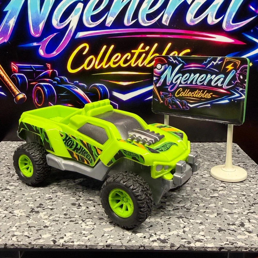 Hot Wheels Mattel Lime Green Monster Truck Off-Road Toy Vehicle 1844HX01